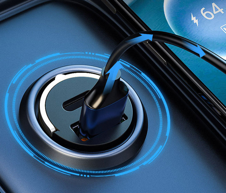 MINI 2in1 Fast car charge quick type-c+ USB car charger